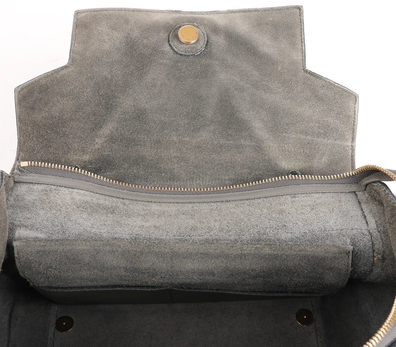 Celine Celine Belt Bag Mini Leather 2way Handbag in Gray Grijs