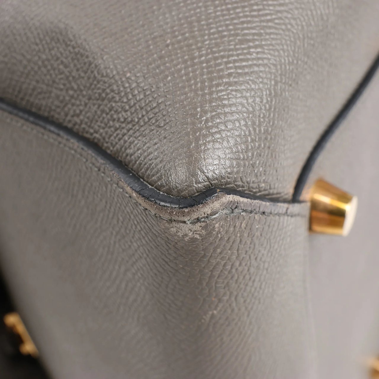 Celine Celine Belt Bag Mini Leather 2way Handbag in Gray Grijs