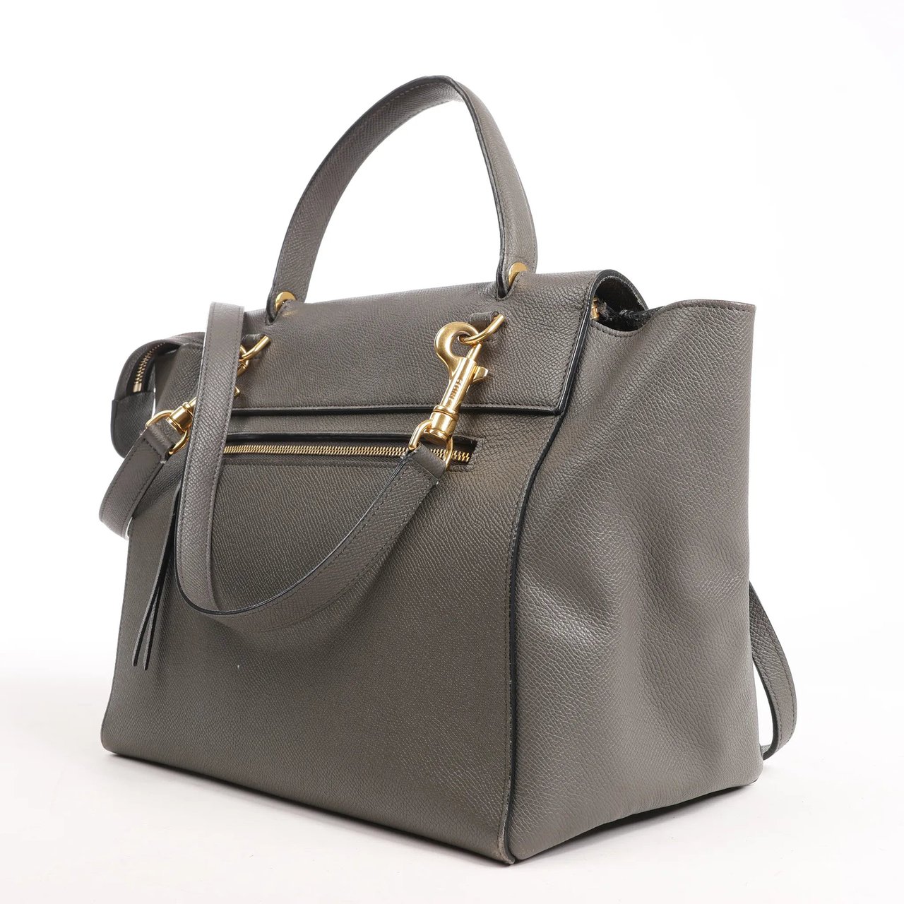 Celine Celine Belt Bag Mini Leather 2way Handbag in Gray Grijs