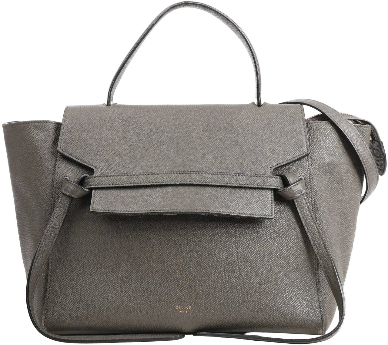 Celine Celine Belt Bag Mini Leather 2way Handbag in Gray Grijs