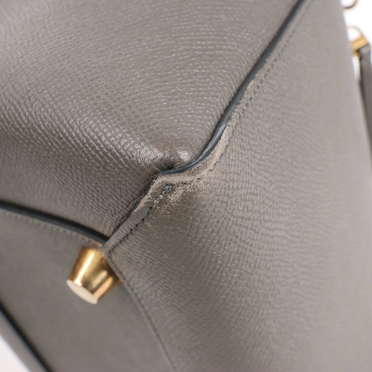 Celine Celine Belt Bag Mini Leather 2way Handbag in Gray Grijs