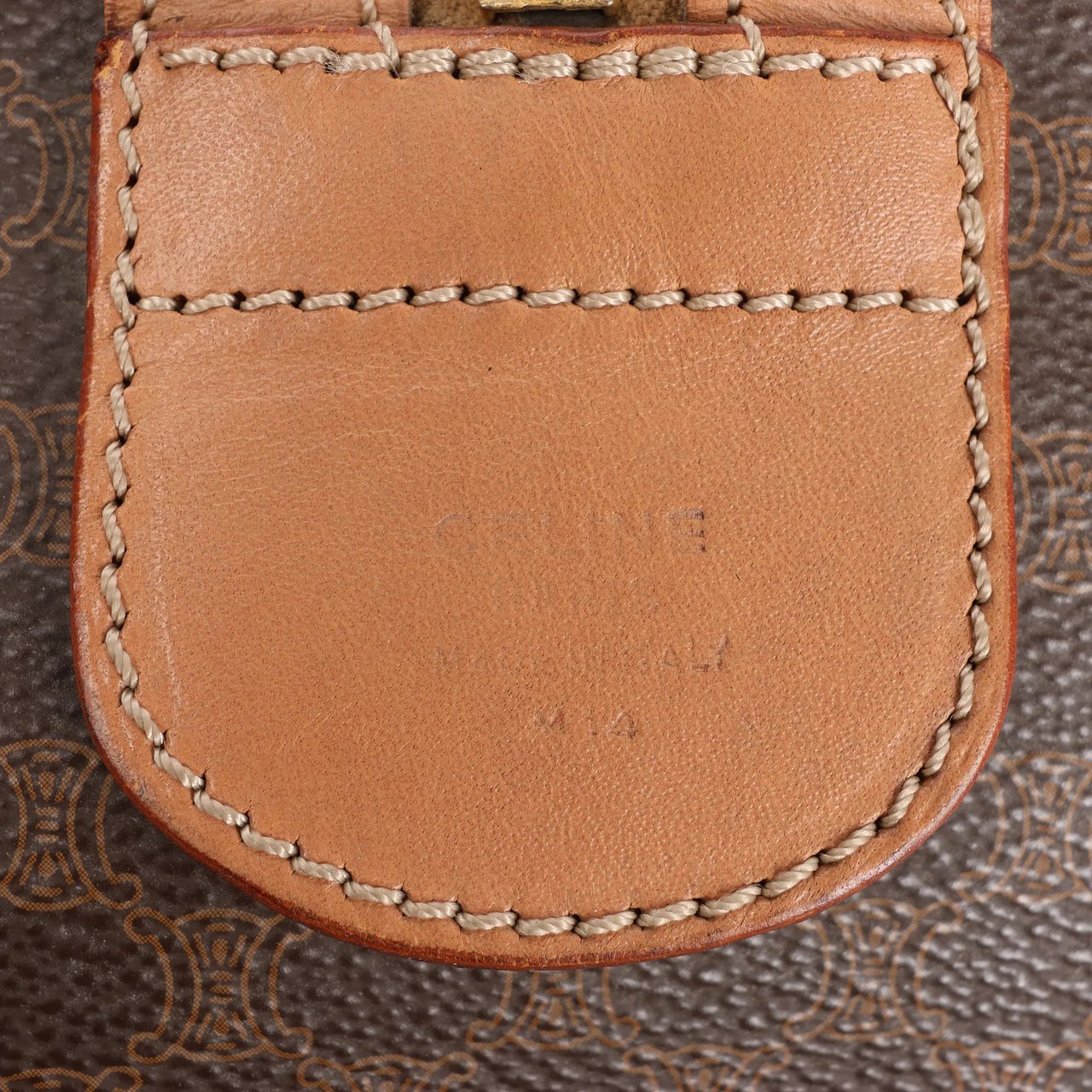 Celine Celine Macadam Boston PVC & Leather Travel Bag in Brown Bruin