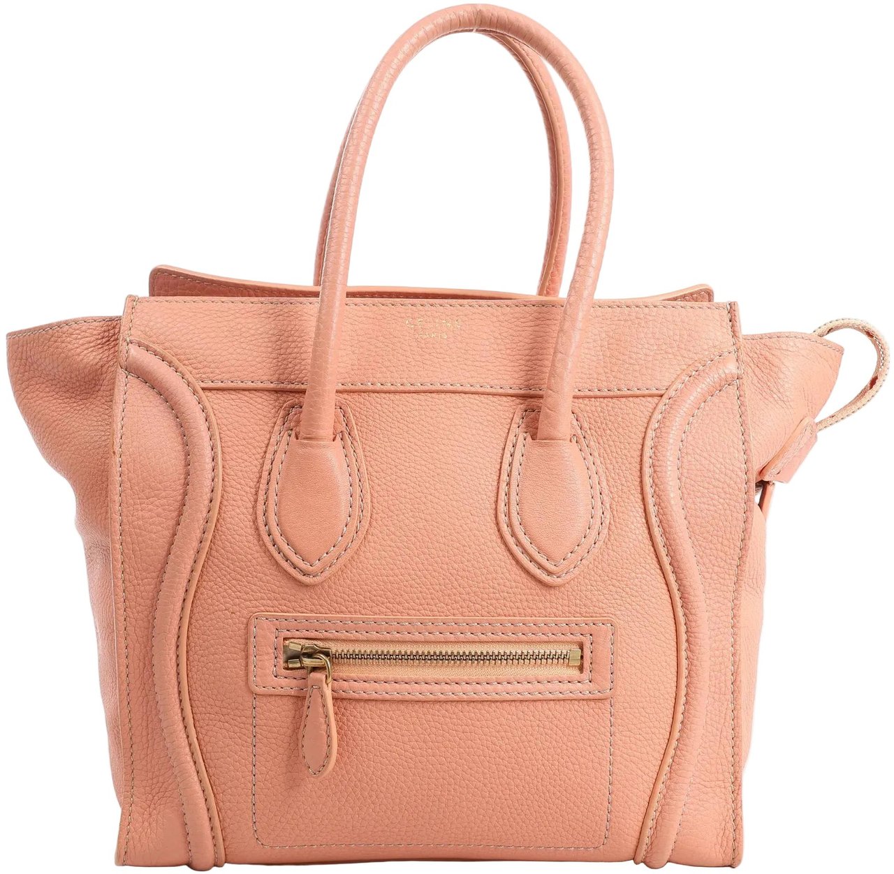 Celine CELINE Luggage Micro Leather Handbag in Pink Roze