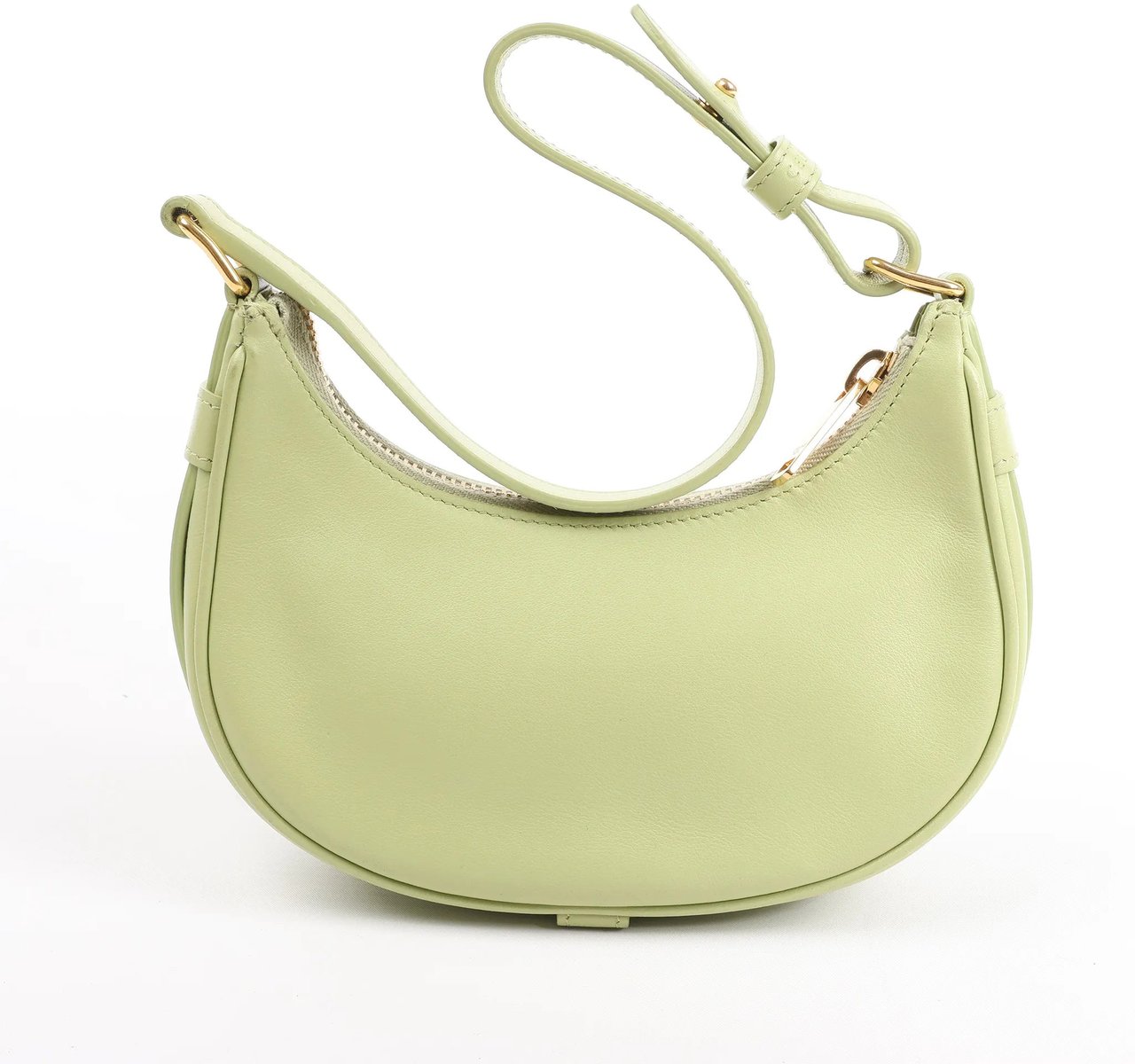 Celine CELINE Ava Leather Shoulder Bag in Green Groen