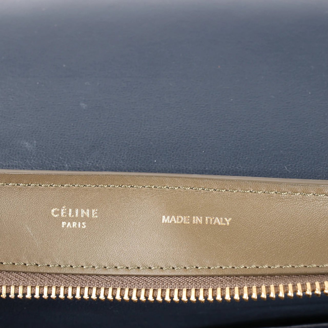 Celine CELINE Trapeze Leather x Suede 2Way Handbag in Beige x Black, Khaki Divers