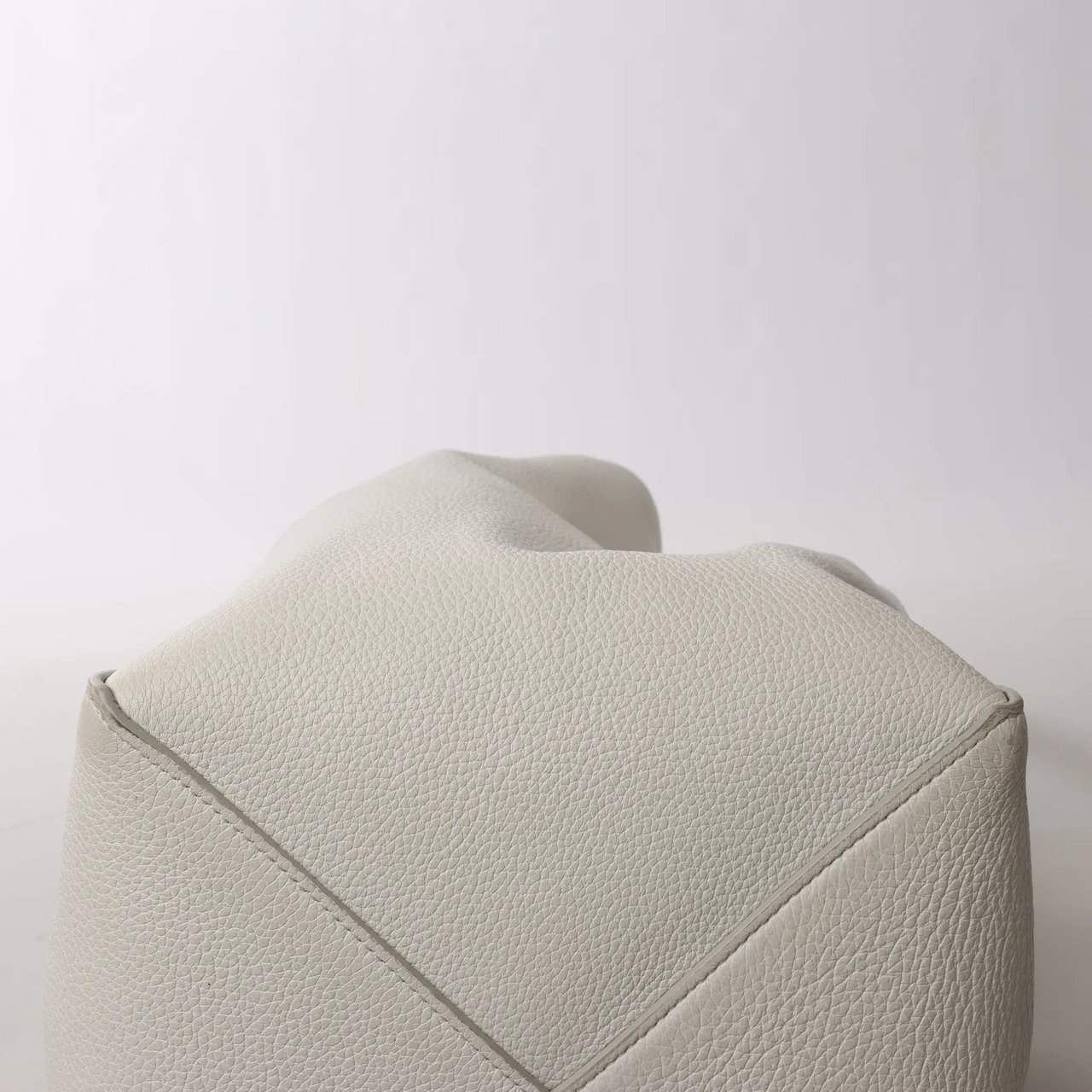 Celine Celine Cabas Phantom Small Leather Shoulder Bag in White Wit