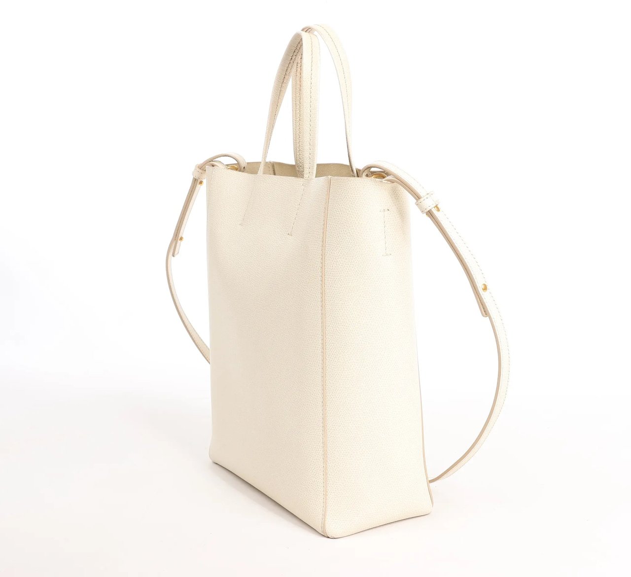 Celine Celine Vertical Cabas Phantom Small Leather 2Way Shoulder Bag in White Wit