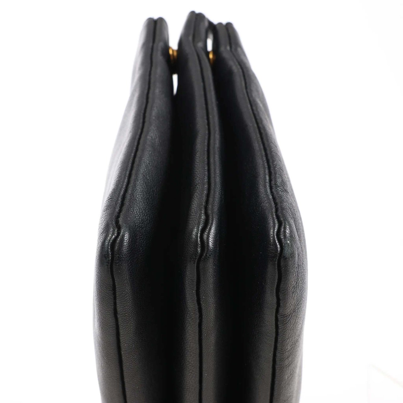 Celine Celine Trio Large Leather Crossbody bag in Black Zwart