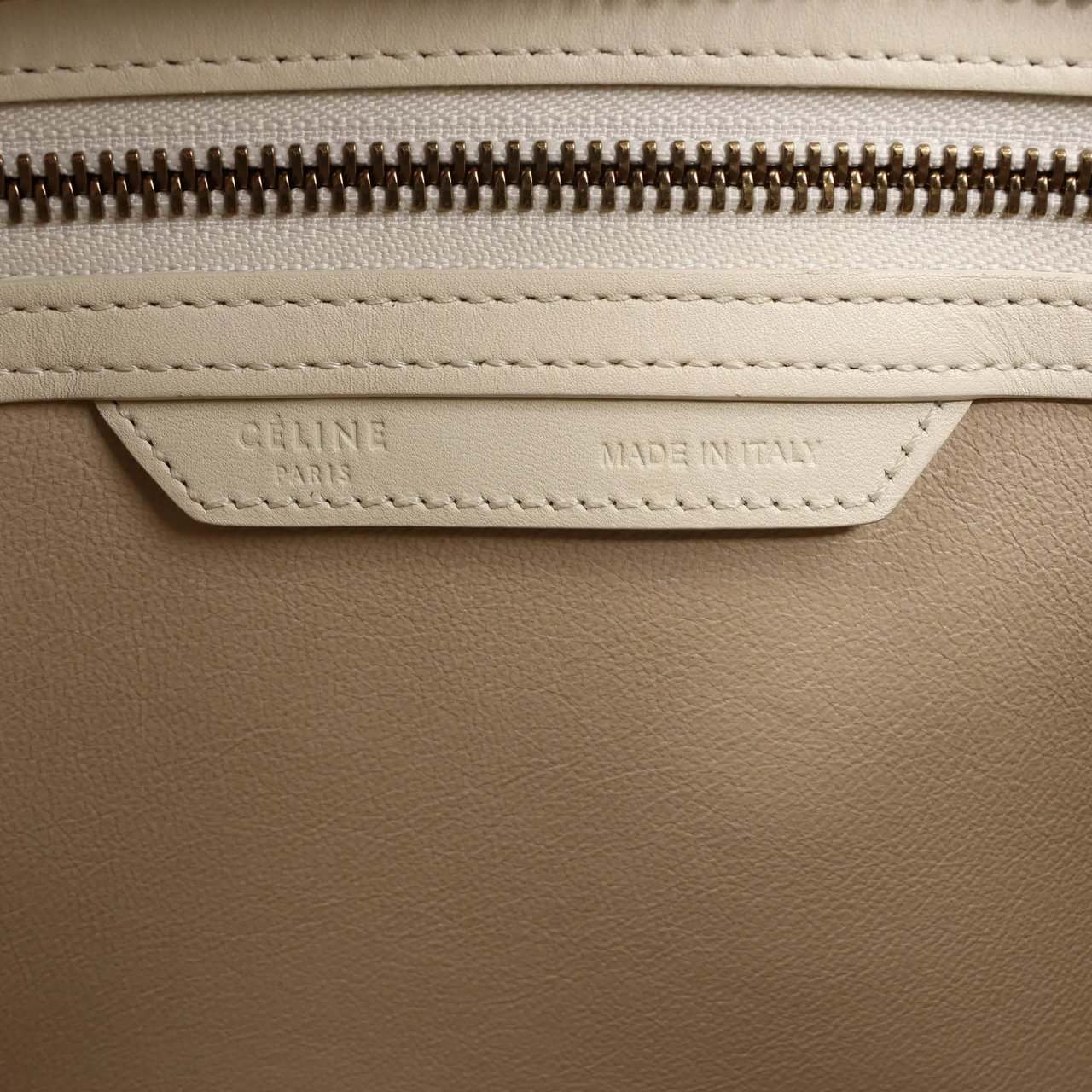 Celine Celine Luggage Micro Leather Handbag in Beige x Gray Divers