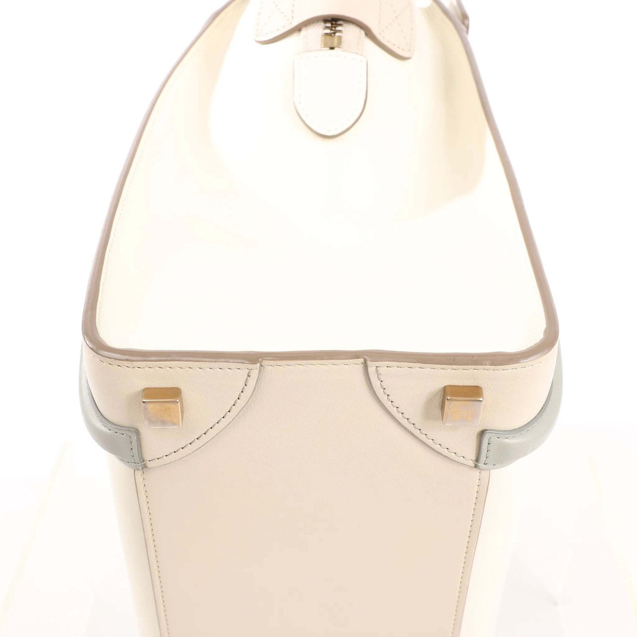 Celine Celine Luggage Micro Leather Handbag in Beige x Gray Divers