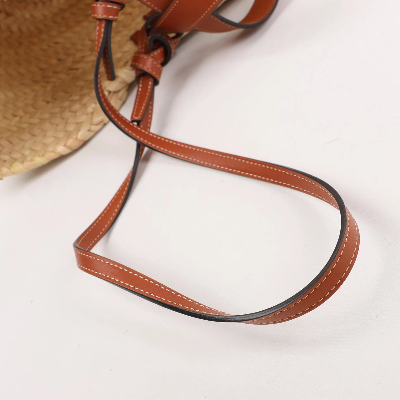 Celine Celine Triomphe Straws x Leather 2Way Handbag Beige x Brown Divers