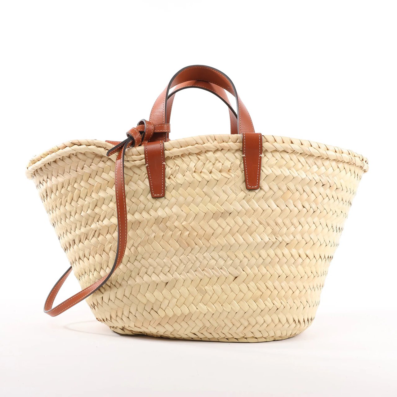 Celine Celine Triomphe Straws x Leather 2Way Handbag Beige x Brown Divers