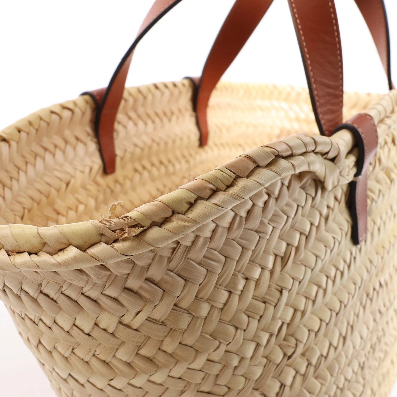 Celine Celine Triomphe Straws x Leather 2Way Handbag Beige x Brown Divers