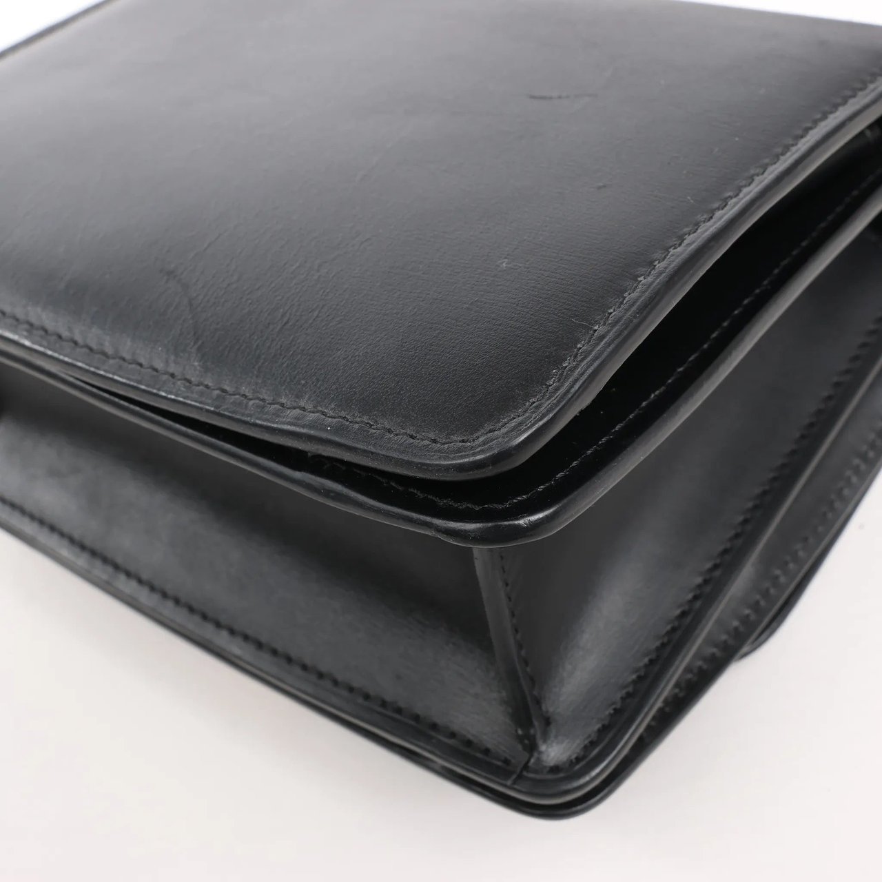 Celine Celine Classic Box Small Leather Shoulder Bag in Black Zwart