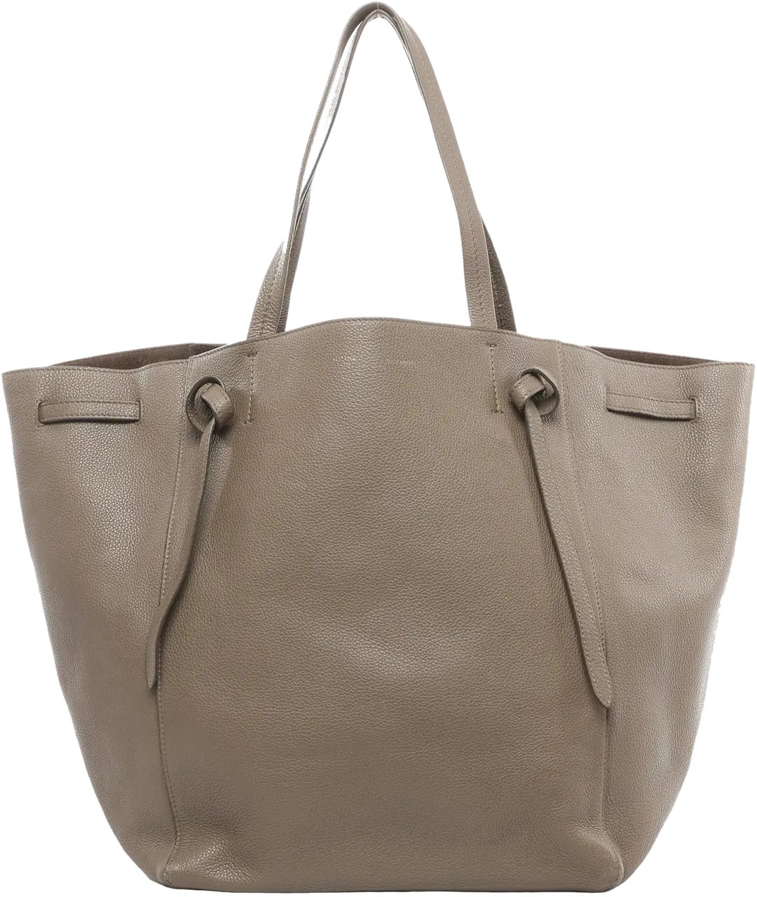 Celine Celine Cabas Phantom Medium Leather Shoulder Bag in Taupe Divers