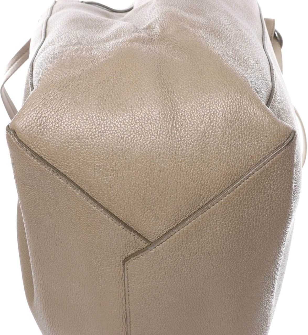 Celine Celine Cabas Phantom Medium Leather Shoulder Bag in Taupe Divers