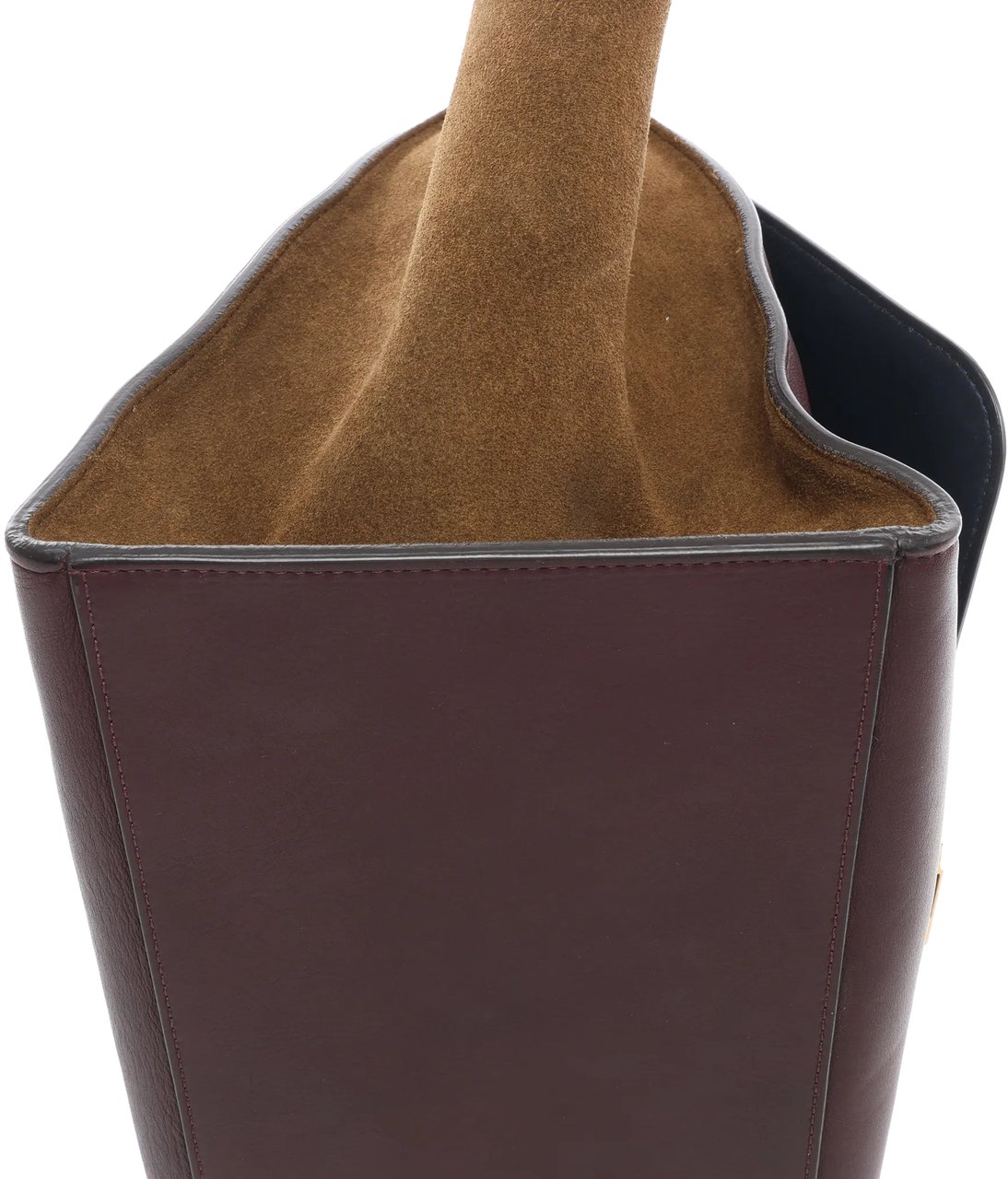 Celine CELINE Trapeze Leather x Suede 2Way Handbag in Navy Blue x Brown x Burgundy Blauw