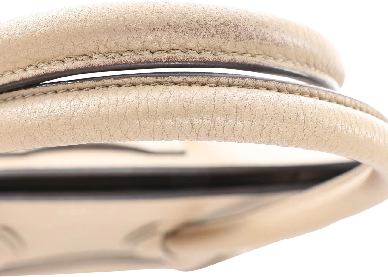 Celine Celine Luggage Micro Leather Handbag in Beige Beige