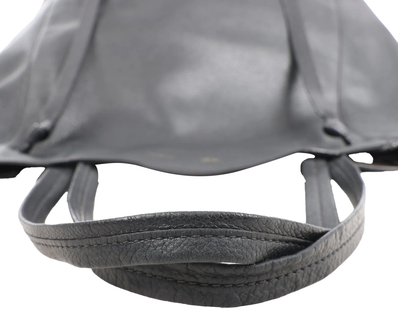 Celine Celine Cabas Phantom Medium Leather Shoulder Bag in Black Zwart