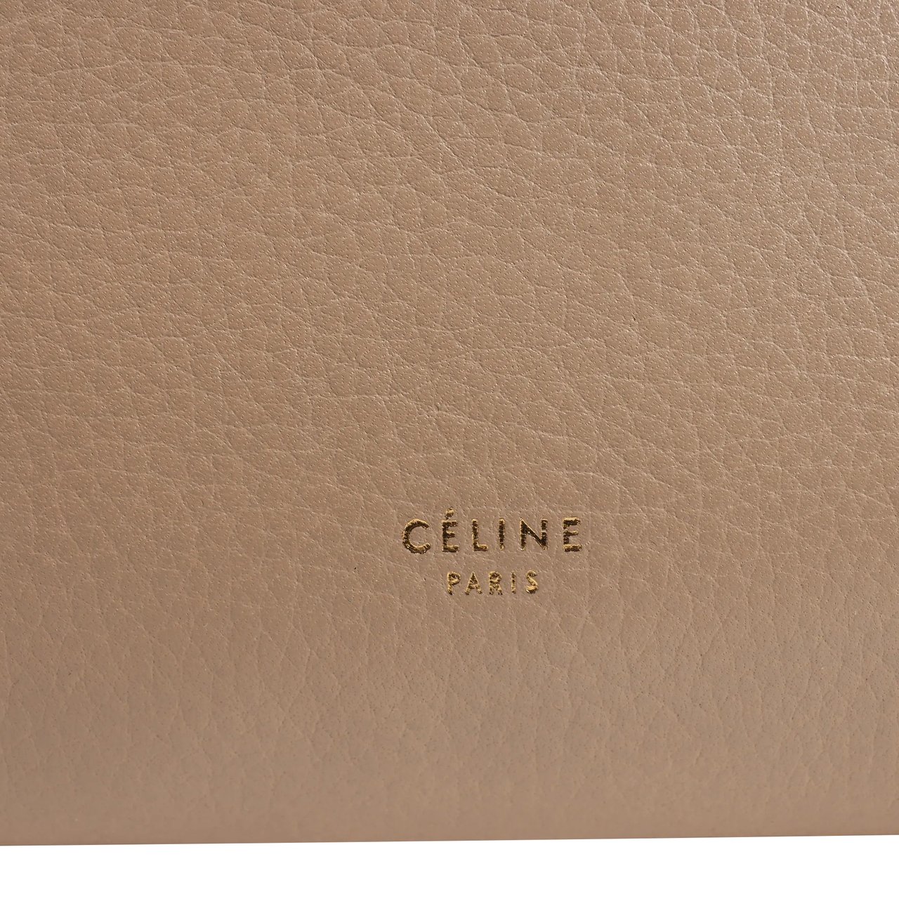 Celine CELINE Belt Bag Grained Leather Mini 2Way Handbag in Beige Beige