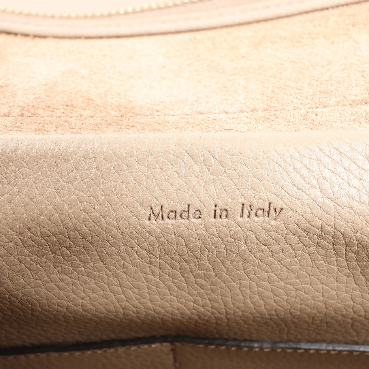 Celine CELINE Belt Bag Grained Leather Mini 2Way Handbag in Beige Beige