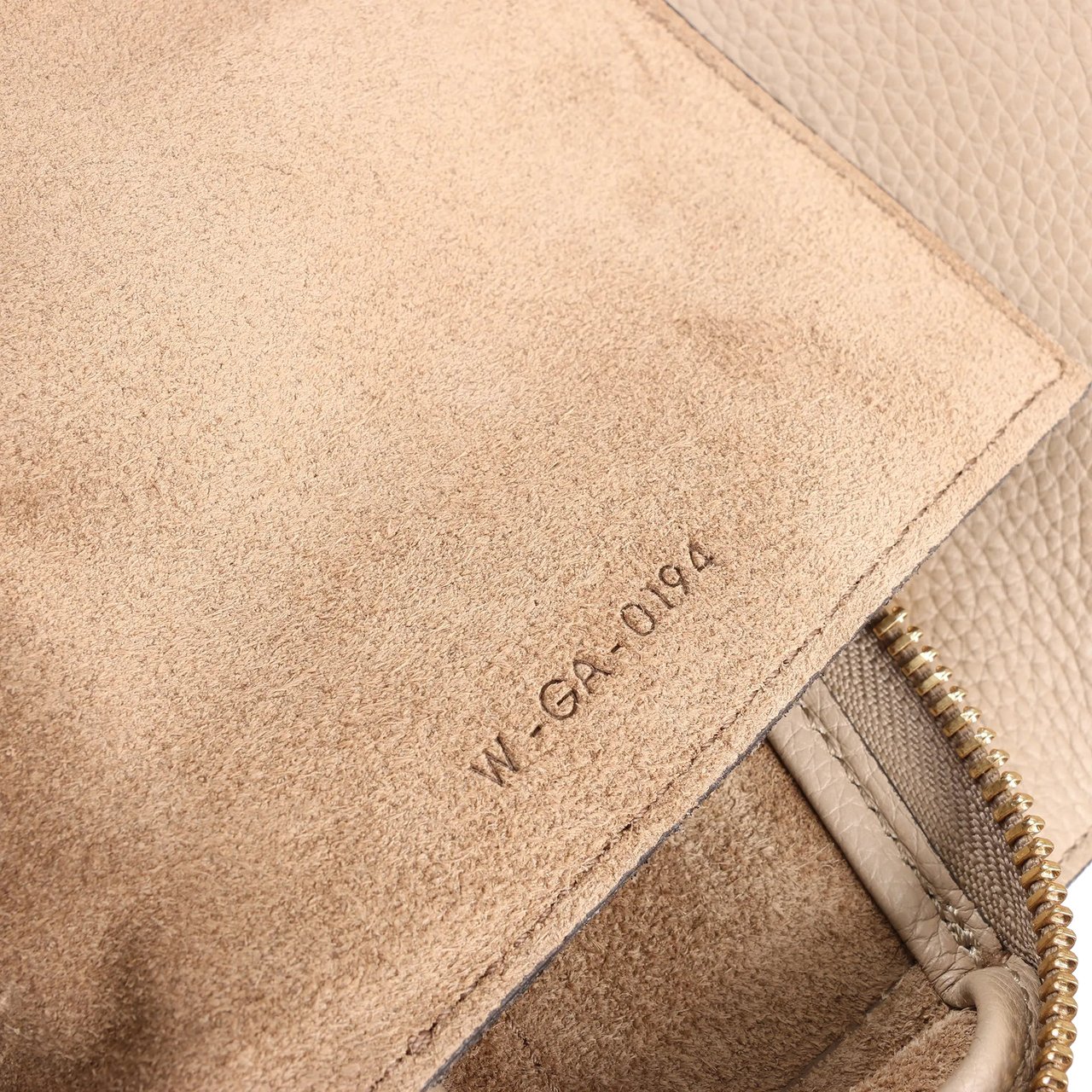 Celine CELINE Belt Bag Grained Leather Mini 2Way Handbag in Beige Beige