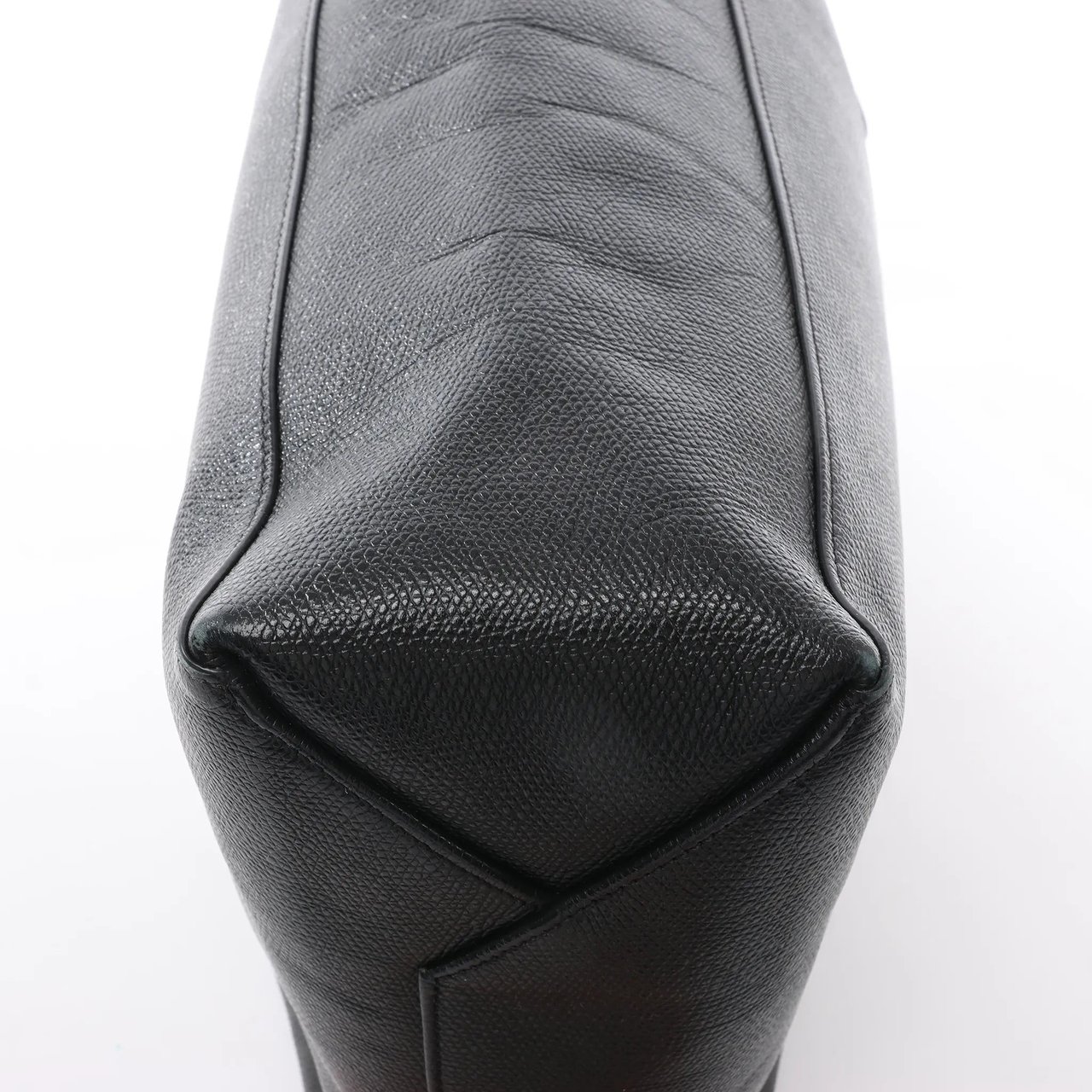 Celine CELINE Cabas Vertical Small Leather 2Way Handbag in Black Zwart