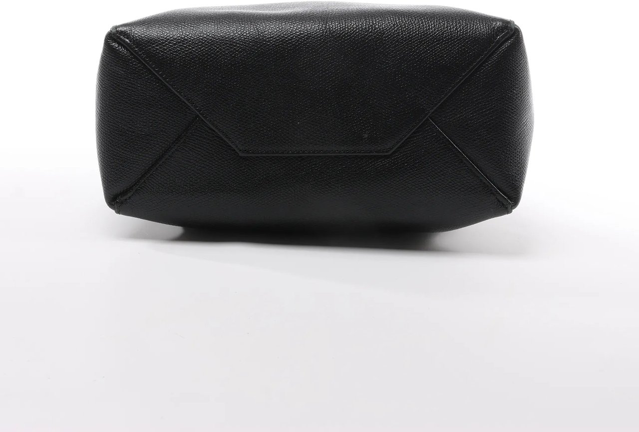 Celine CELINE Cabas Vertical Small Leather 2Way Handbag in Black Zwart