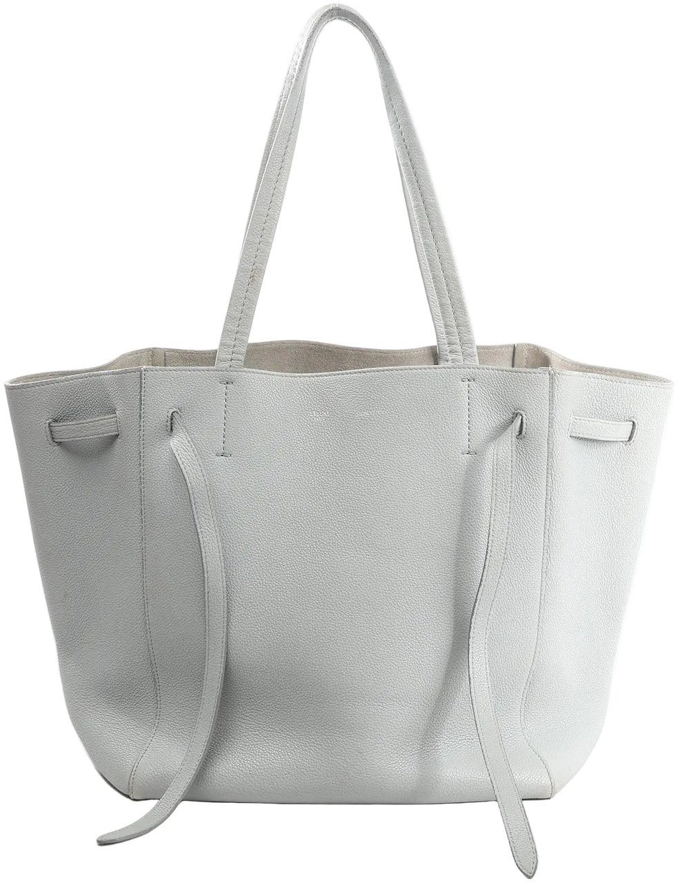 Celine Celine Cabas Phantom Small Leather Shoulder Bag in Gray Grijs