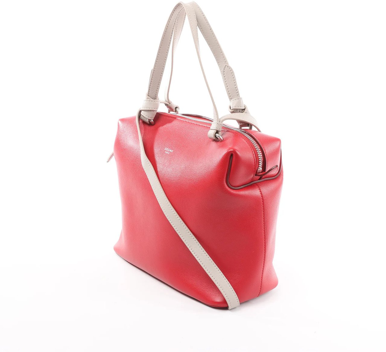Celine Celine Soft Cube Small Leather 2Way Handbag in Red Divers