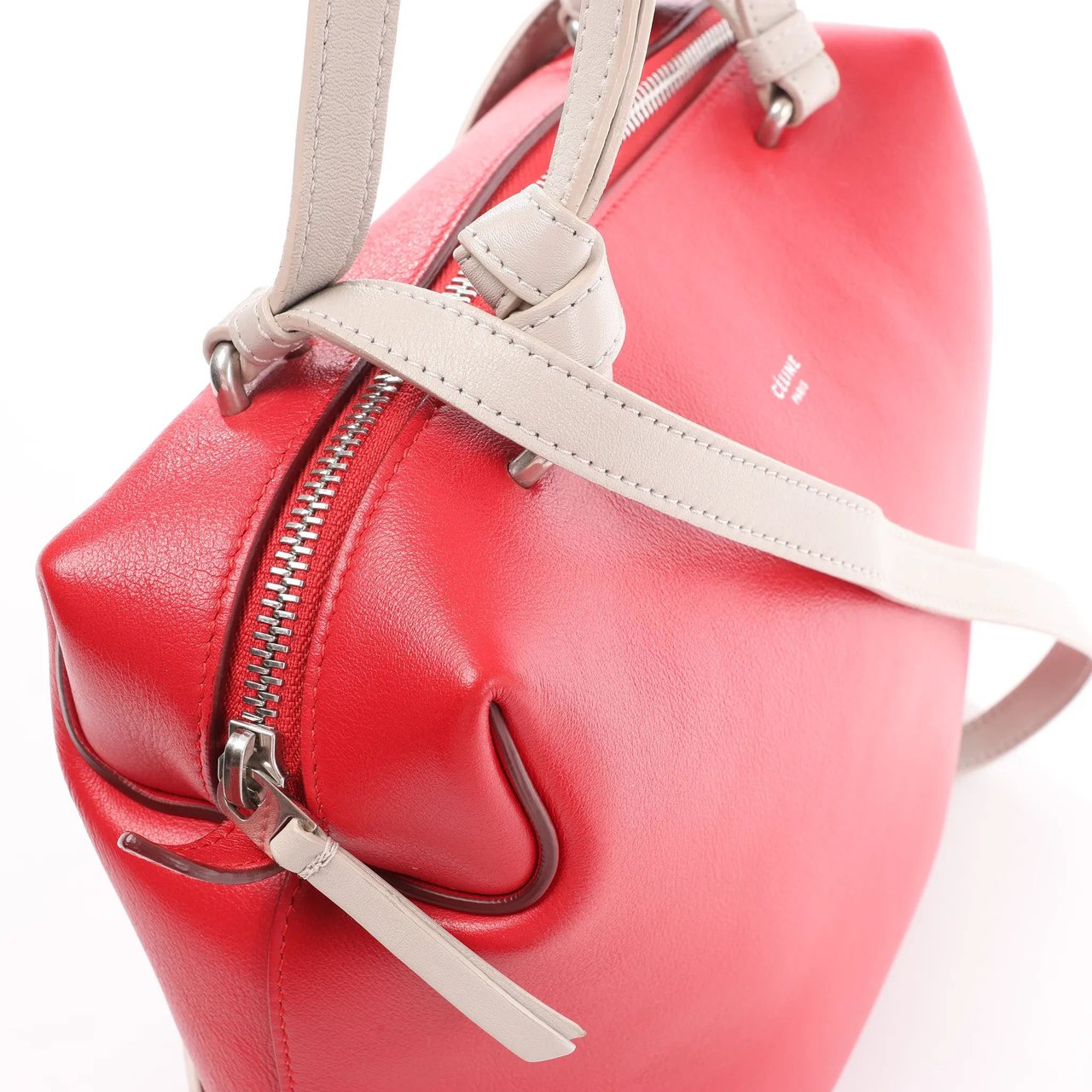 Celine Celine Soft Cube Small Leather 2Way Handbag in Red Divers