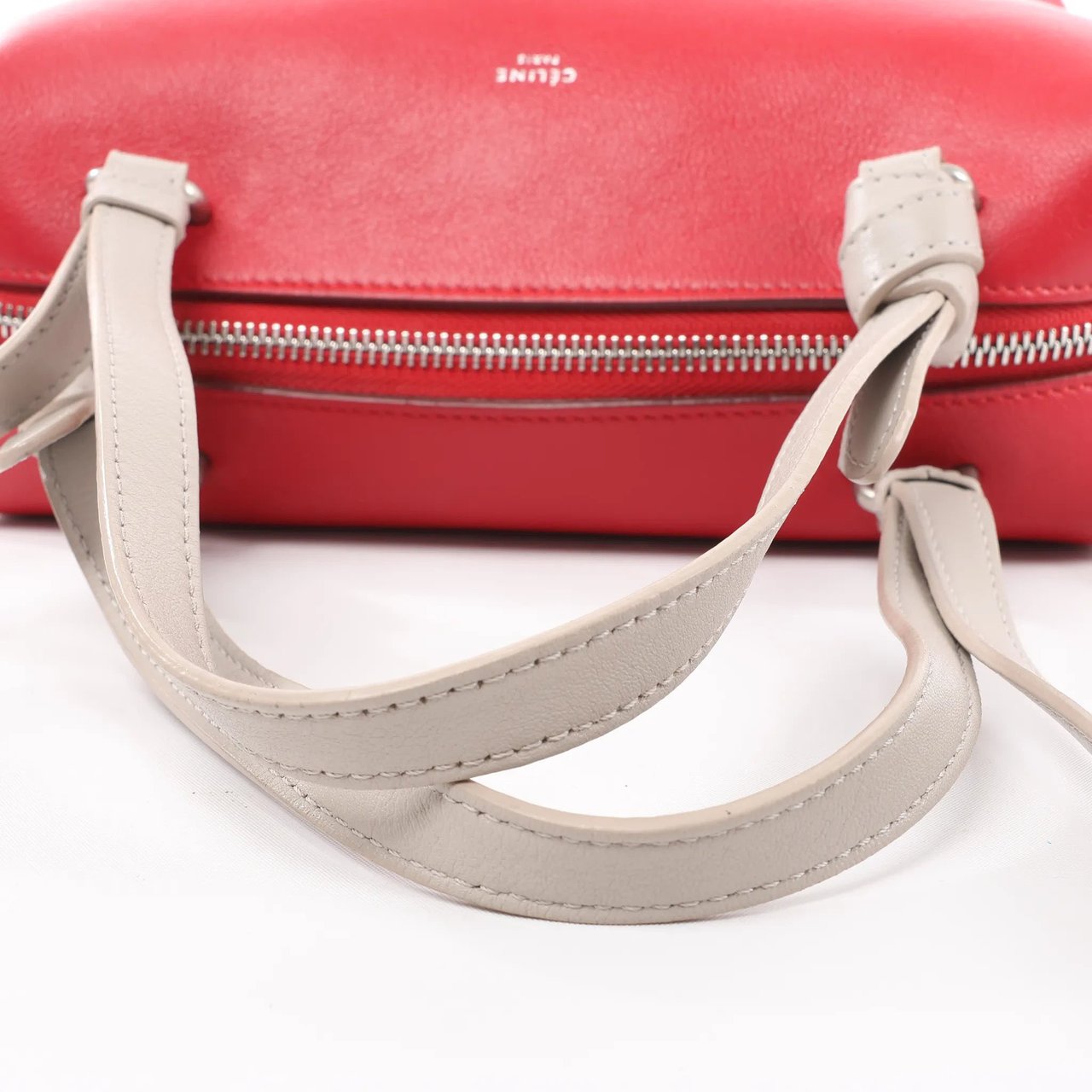 Celine Celine Soft Cube Small Leather 2Way Handbag in Red Divers