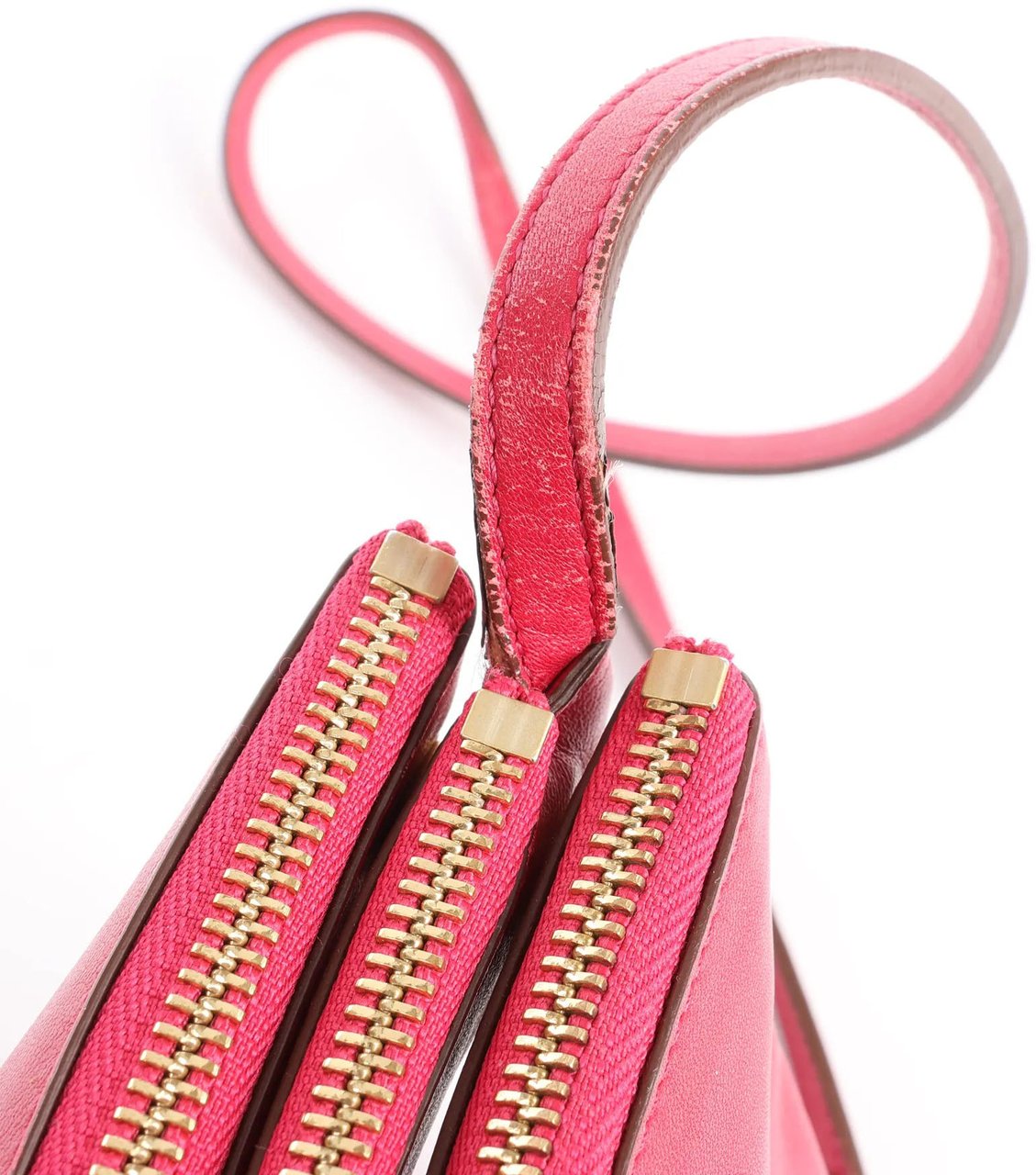 Celine Celine Trio Large Leather Crossbody bag in Pink Roze