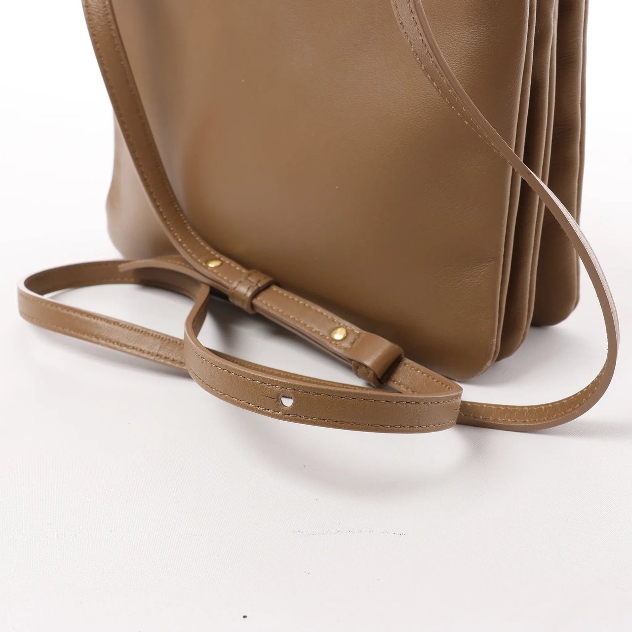 Celine Celine Trio Small Leather Crossbody bag in Brown Bruin