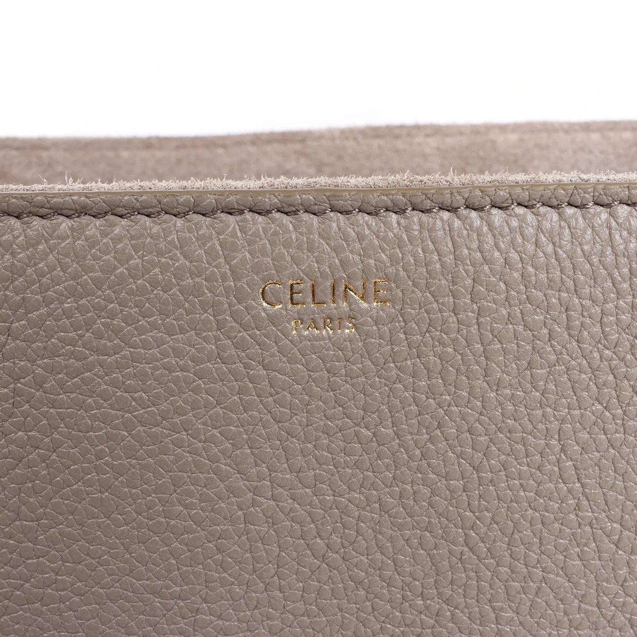 Celine Celine Sac 16 Medium Grained Leather Shoulder Bag in Gray Grijs