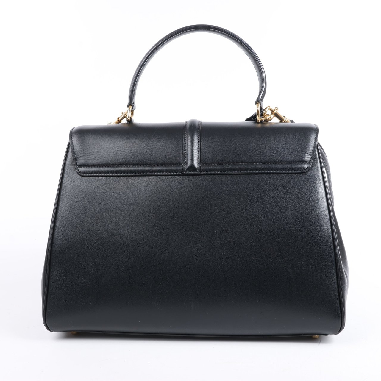 Celine Celine Sac 16 Smooth Leather Medium 2Way Handbag in Black Zwart