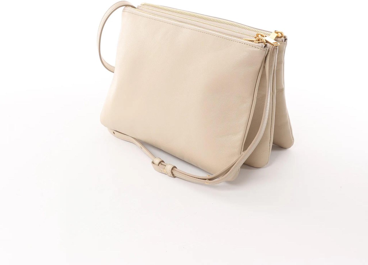 Celine Celine Trio Large Leather Crossbody bag in Beige Beige