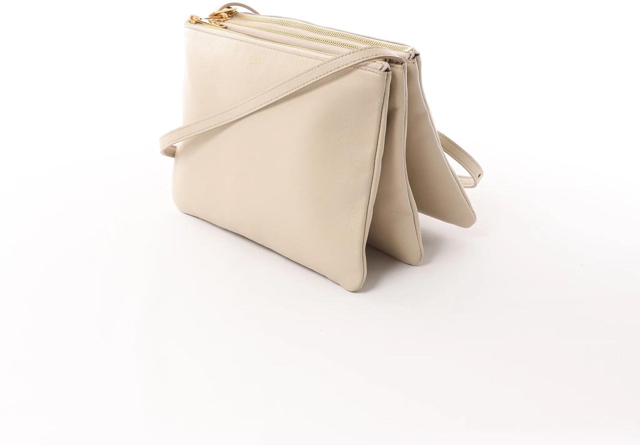 Celine Celine Trio Large Leather Crossbody bag in Beige Beige