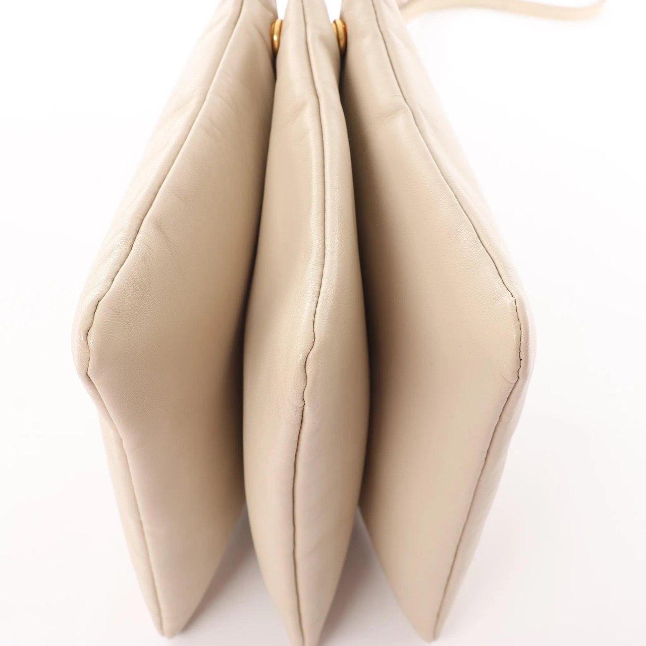 Celine Celine Trio Large Leather Crossbody bag in Beige Beige