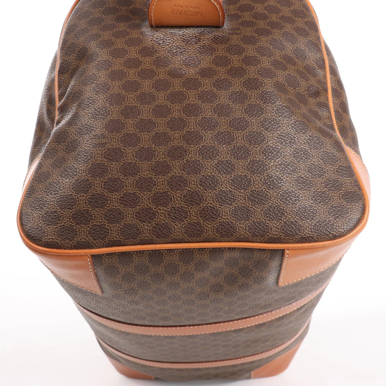 Celine Celine Macadam Boston PVC & Leather Travel Bag in Brown Bruin