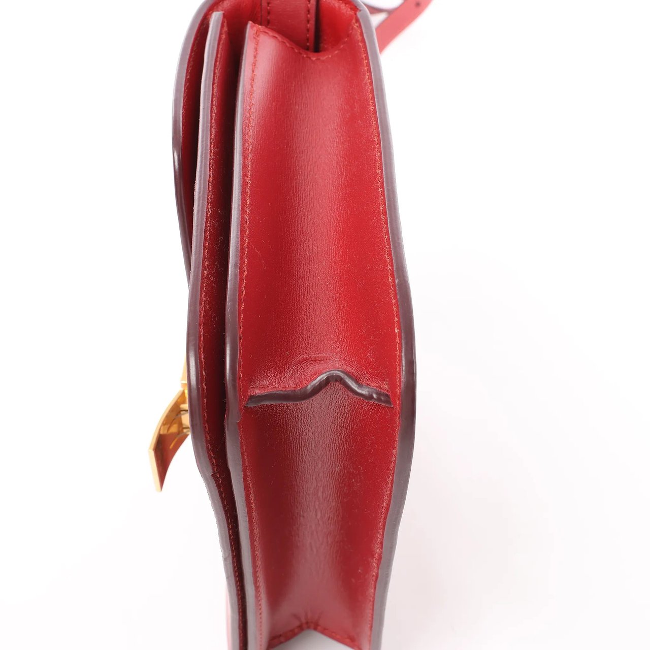 Celine CELINE Classic Box Small Leather Crossbody Bag in Red Rood