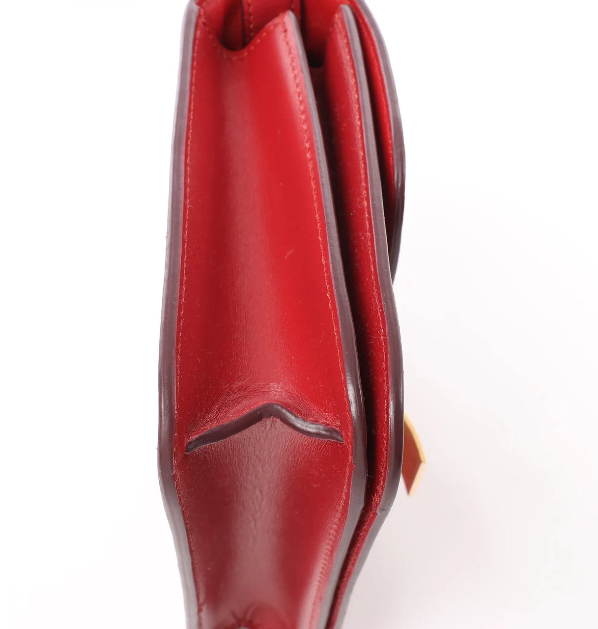 Celine CELINE Classic Box Small Leather Crossbody Bag in Red Rood