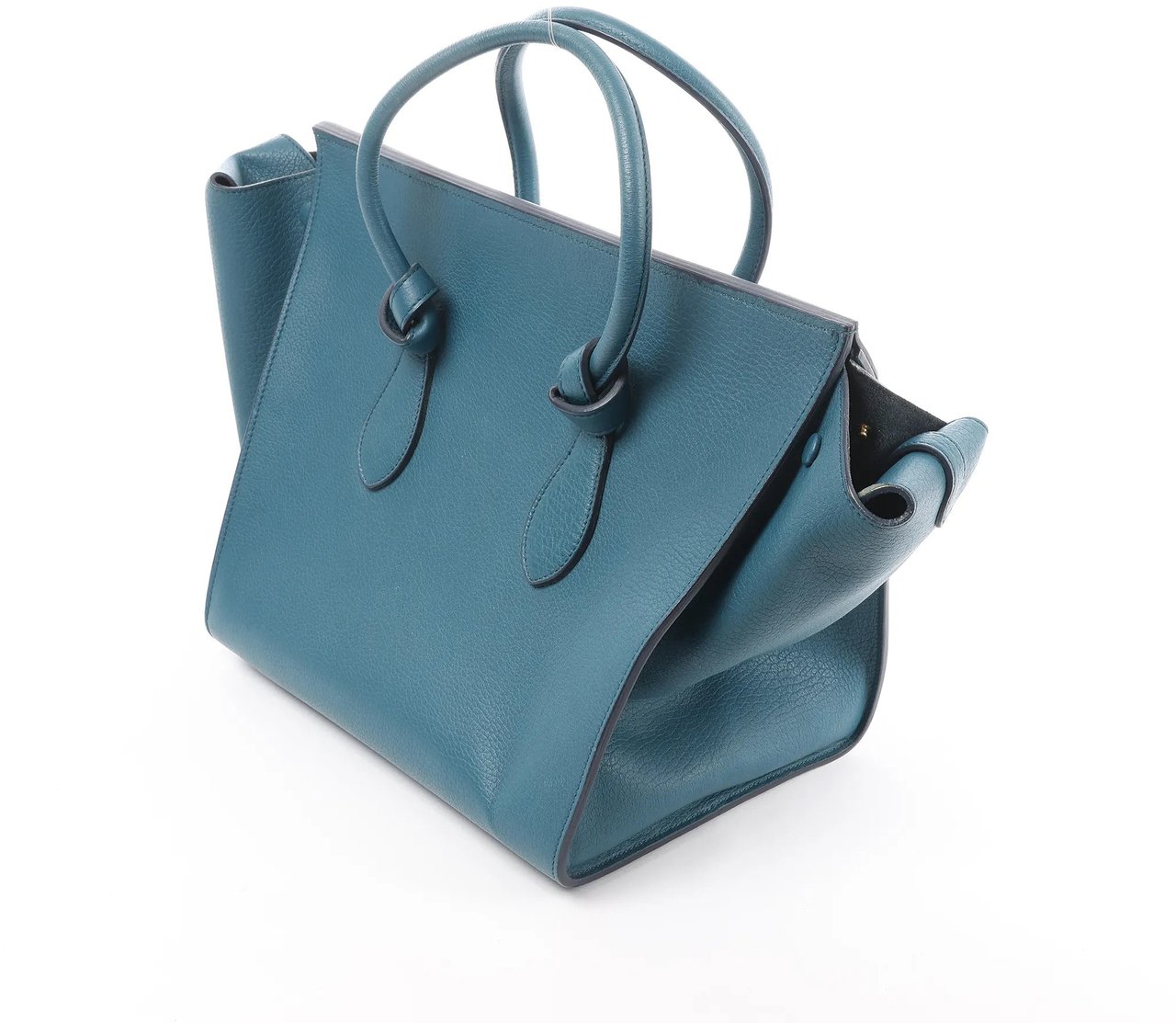Celine Celine Tie Knot Leather Handbag in Blue Blauw
