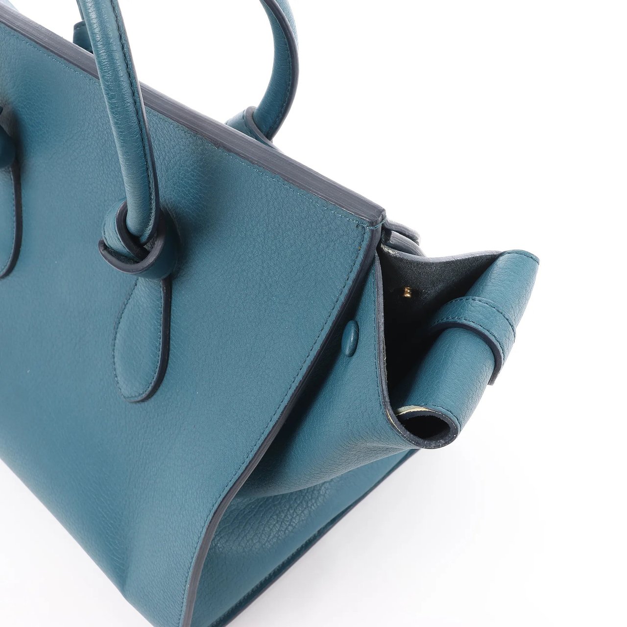 Celine Celine Tie Knot Leather Handbag in Blue Blauw