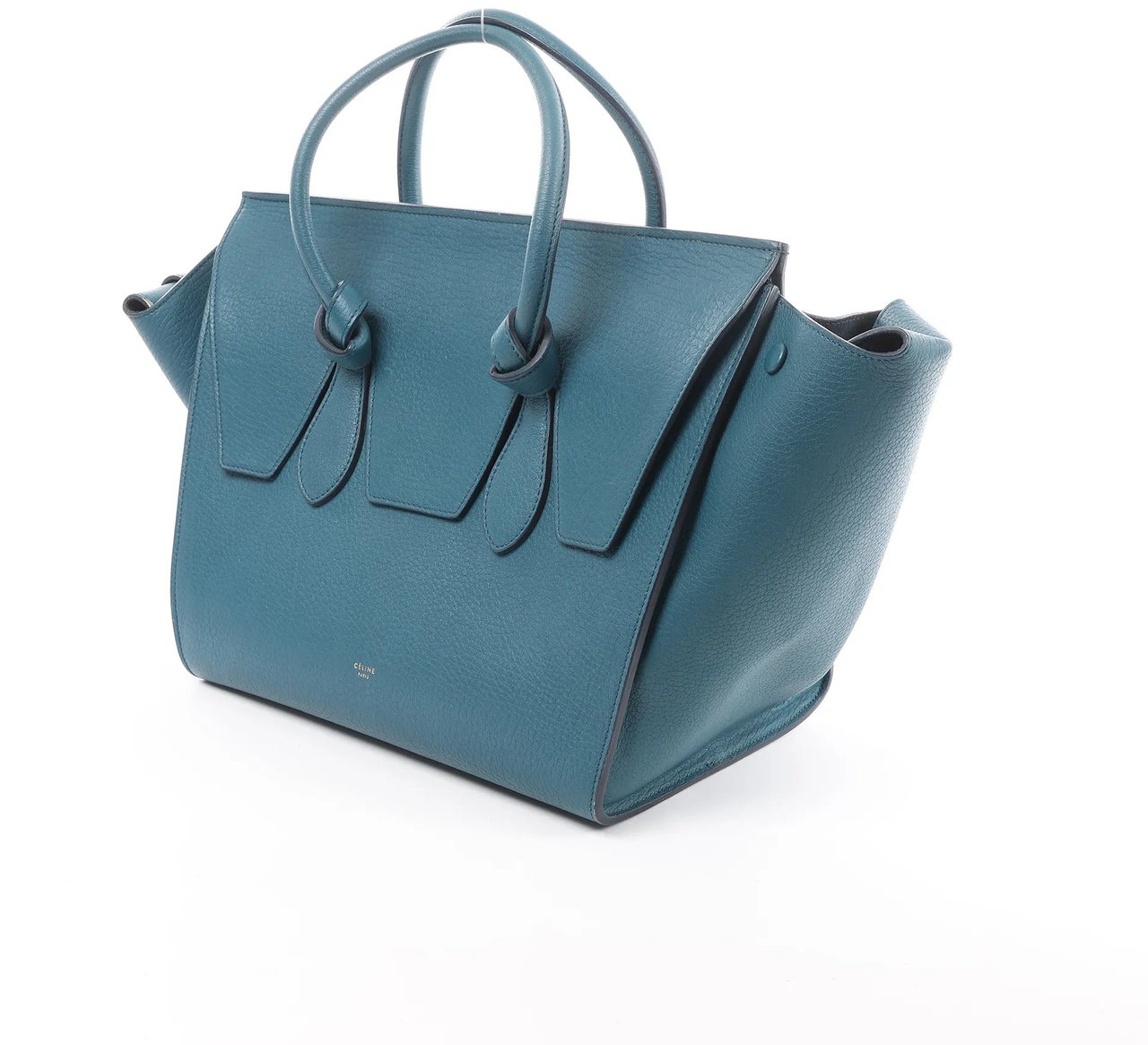 Celine Celine Tie Knot Leather Handbag in Blue Blauw