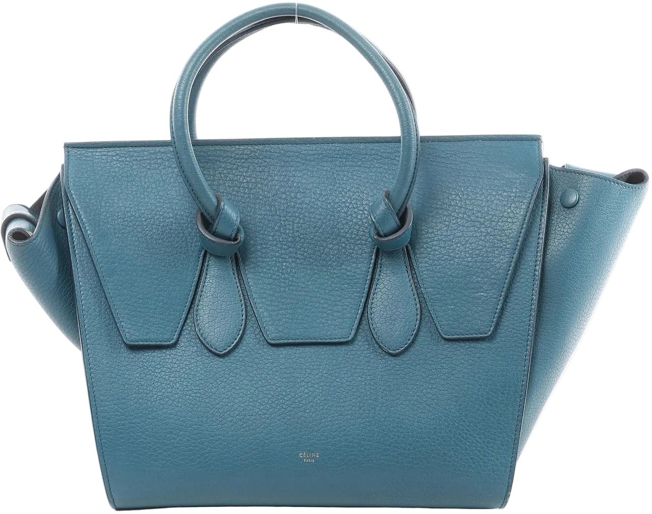 Celine Celine Tie Knot Leather Handbag in Blue Blauw
