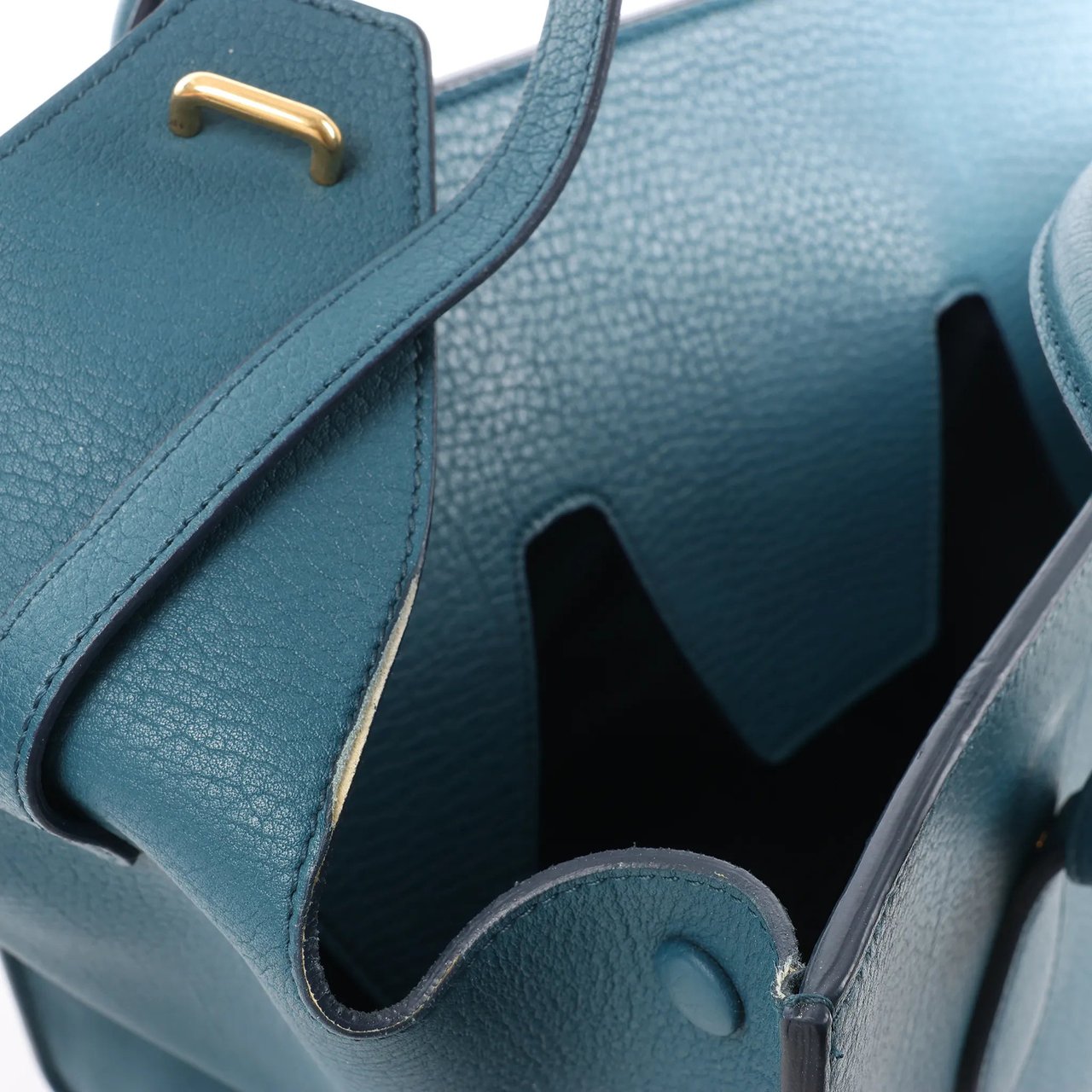 Celine Celine Tie Knot Leather Handbag in Blue Blauw