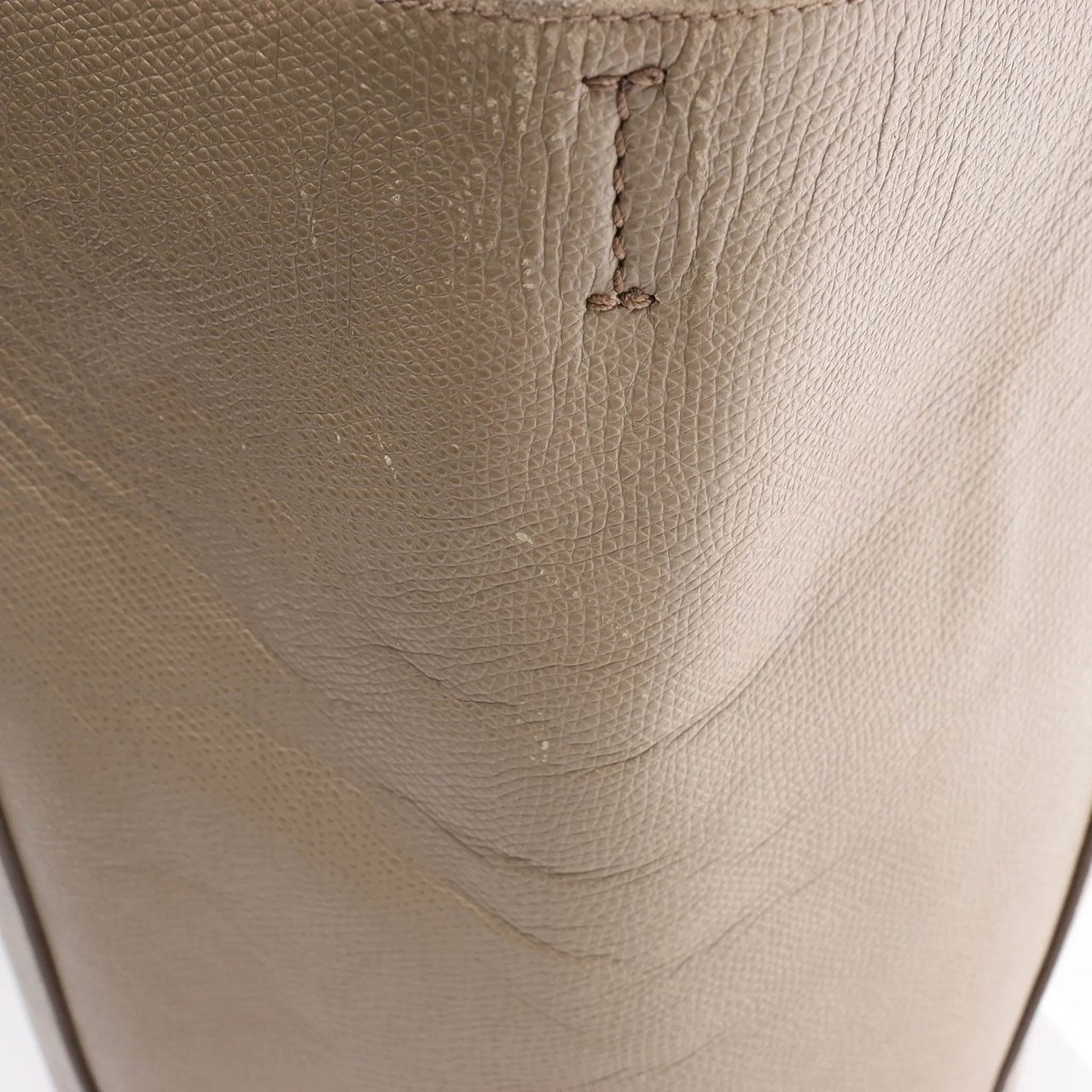 Celine Celine Cabas Phantom Small Leather Shoulder Bag in Beige Beige
