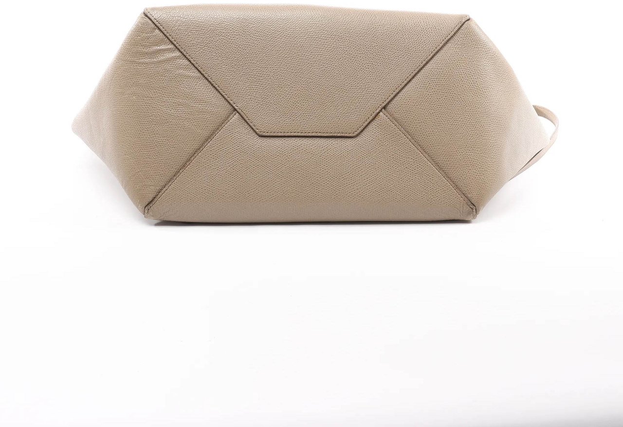 Celine Celine Cabas Phantom Small Leather Shoulder Bag in Beige Beige