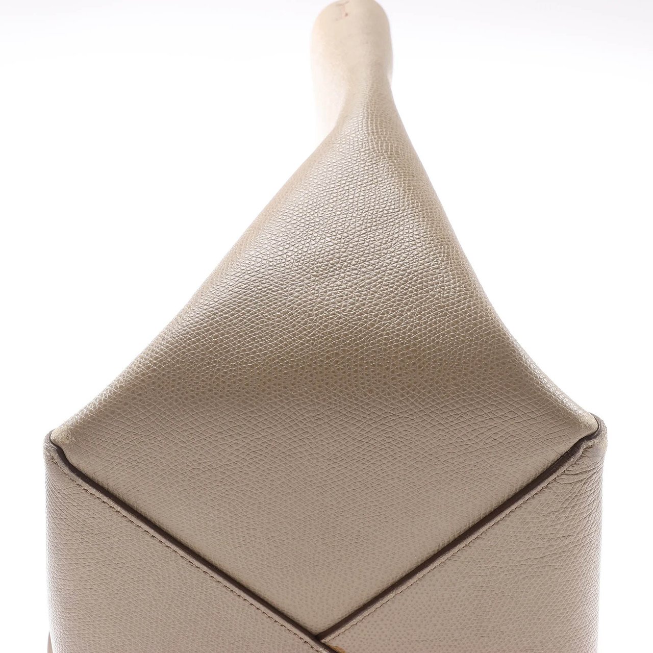 Celine Celine Cabas Phantom Small Leather Shoulder Bag in Beige Beige